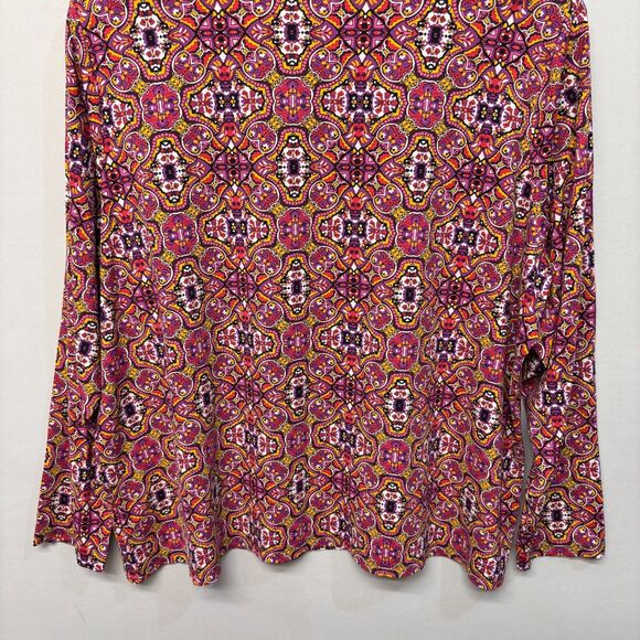 Lands' End Women Long Sleeve Rash-Guard Swim Shirt Top 2X Floral Nylon C025 -15 - Picture 14 of 16